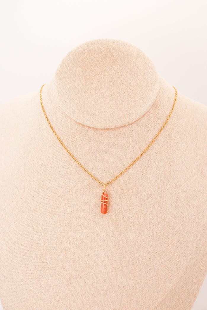 Pendentif | Mini piliers en jade « Fleurs de prunier »