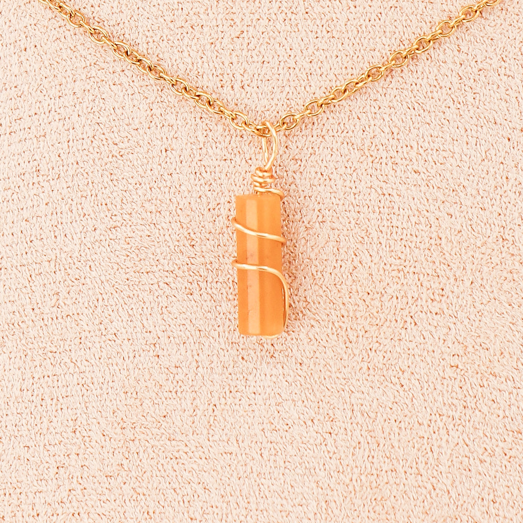 Pendentif | Mini piliers en jade « Fleurs de prunier »