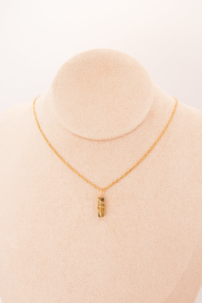 Pendentif | Mini piliers en jade « Fleurs de prunier »